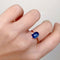 Navy Blue Kyanite handmade electroformed copper ring | Ready to ship in size US7/ES14