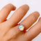 Hexagon shaped multicolored crystal electroformed copper ring | Custom size