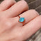 Sky blue apatite electroformed copper ring | size US 6,5 / ES 13