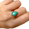 Amazonite stone shield electroformed copper ring | Custom Size