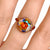 Multi color crystal handmade copper electroformed ring | Custom Size