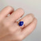 Double band lapis lazuli handmade electroformed copper ring | Ready to ship in size US6,5/ES13