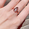 Quartz Rutile faceted drop electroformed copper ring | size US7 / ES15