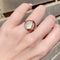 Circled prehnite chalcedony electroformed copper ring | Size US5,5 / ES11