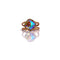 Double band crystal copper electroformed ring | Custom Size