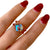 Double band crystal copper electroformed ring | Custom Size