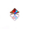 Multicoulored diamond shaped crystal electroformed copper ring | Custom size