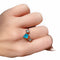 Sky blue apatite & moonstone electroformed copper ring | size US7 / ES14