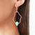 Amazonite shield earrings