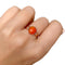 Carnelian Rosecut seashells handmade electroformed copper ring | Ready to ship in size US7/ES14