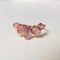 Chevron strawberry Quartz electroformed copper ring | ready to ship in size US6 / ES13