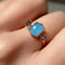 Aquamarine & Herkimers electroformed copper ring | size US6 / ES12