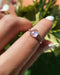 Rainbow moonstone rosecut handmade electroformed copper ring | ready to ship in size US6 / ES13