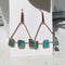 Triangle amazonite earrings