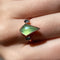 Prehnite chalcedony kyte & Herkimers electroformed copper ring | Size US6 ES12