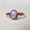 Tanzanite rosecut handmade electroformed copper ring | Ready to ship in size US6 / ES13