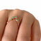 Raw opals chevron electroformed copper ring | Size US6 / ES13