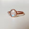 Rainbow moonstone rosecut handmade electroformed copper ring | ready to ship in size US6 / ES13